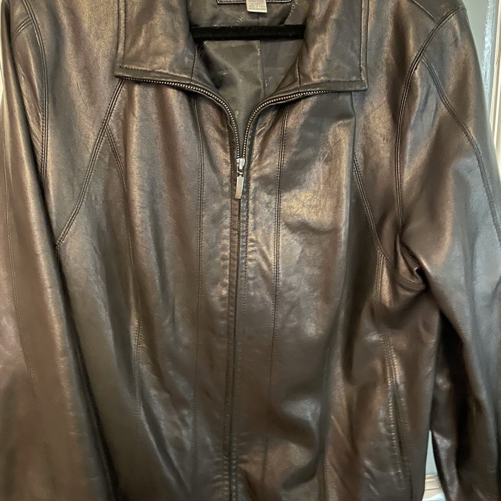 Lamb skin leather jacket